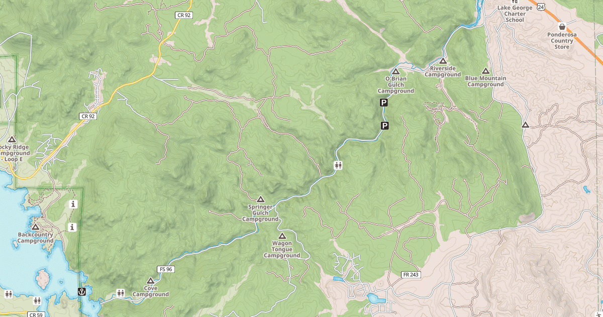 Map preview of ELEVENMILE CANYON