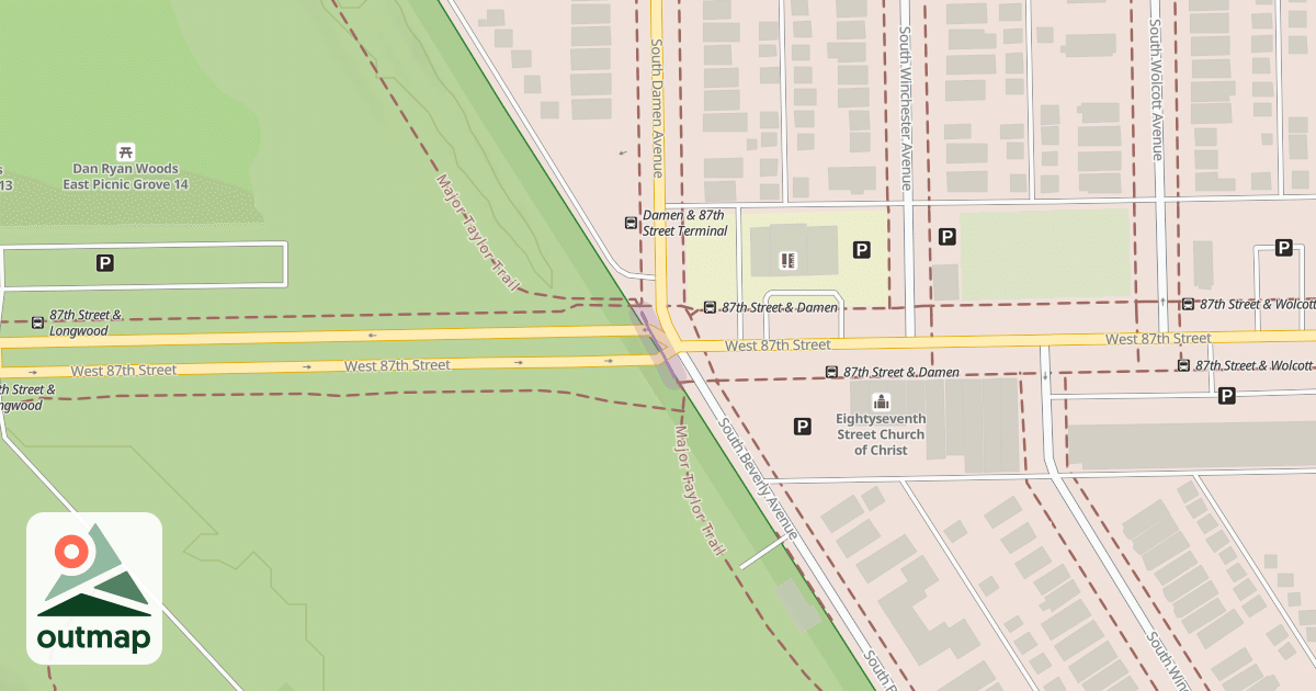 Map of Major Taylor Trail
