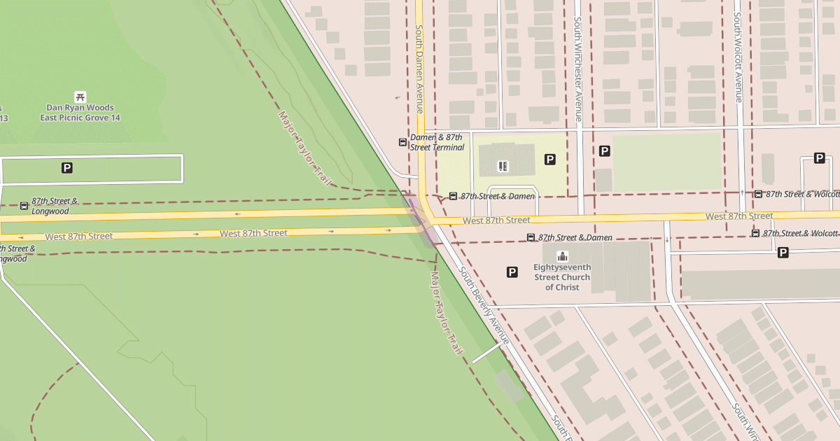 Map preview of Major Taylor Trail