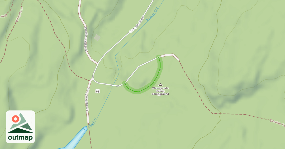 Map of Campsite Road/Double Pond Trail