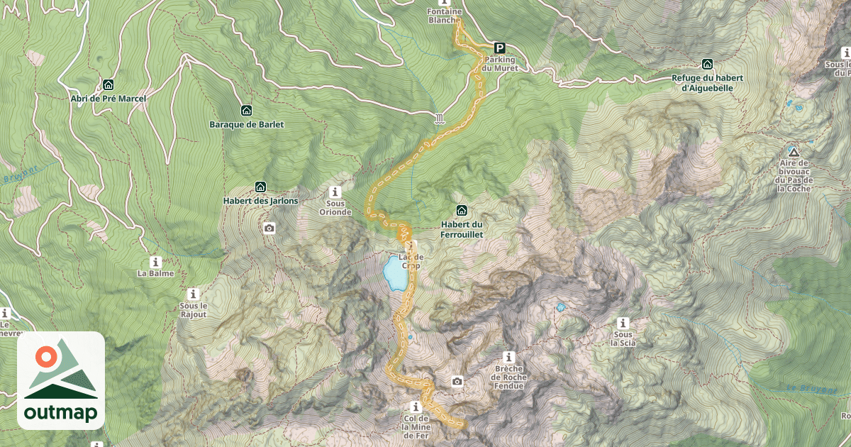 Map of Col de la Pierre — Prabert