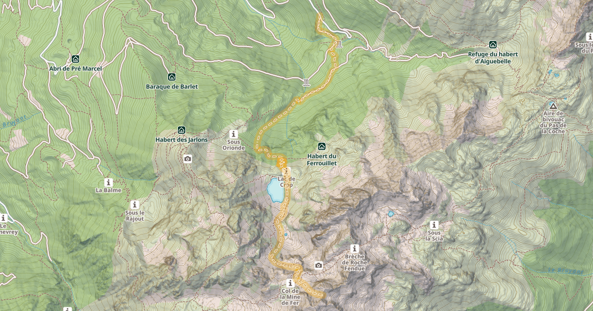 Map preview of Col de la Pierre — Prabert