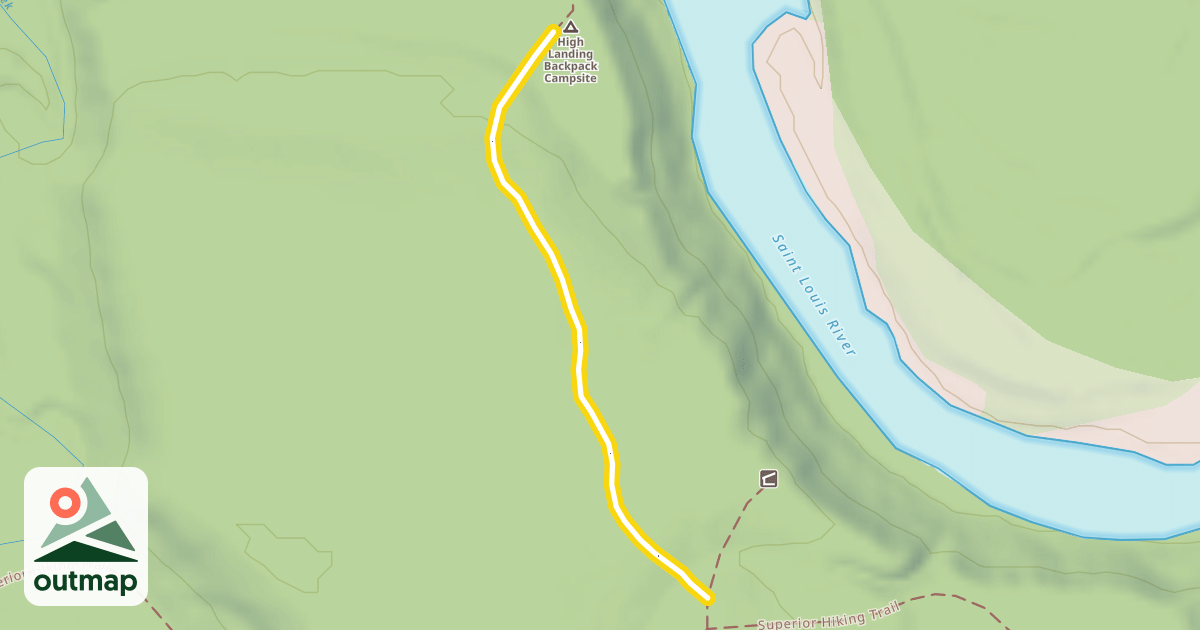 Map of High Landing Campsite Trail