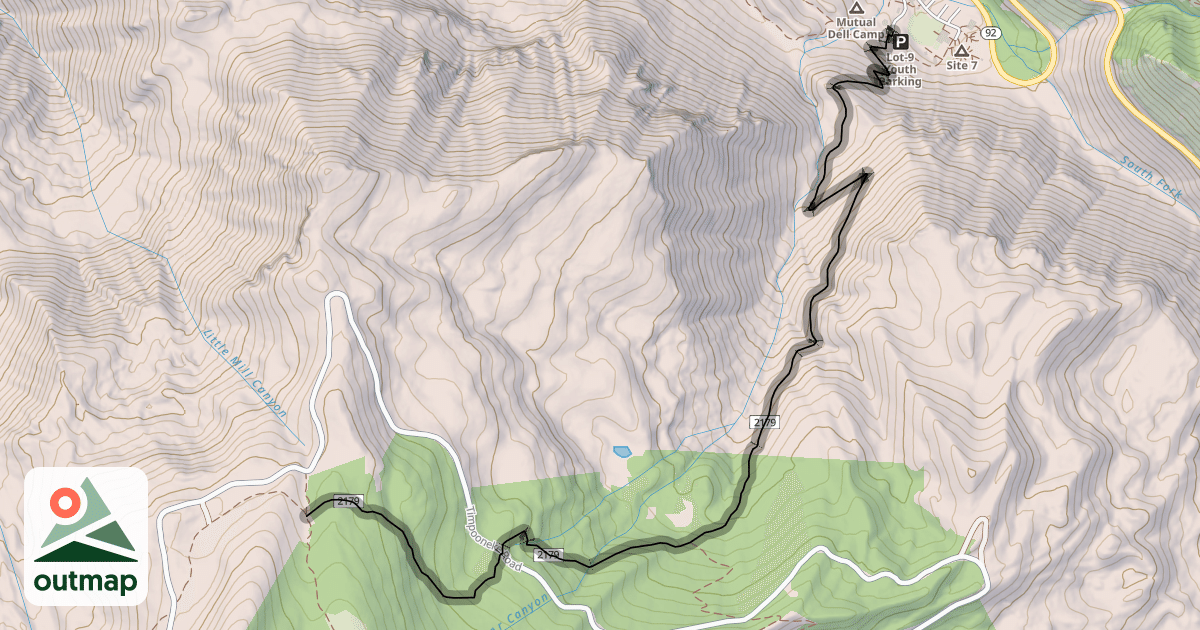 Map of Bear Canyon Trail