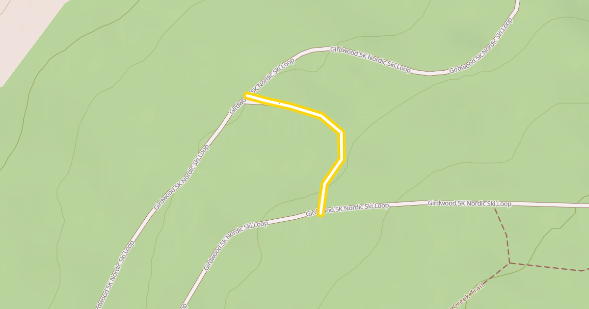 Map preview of Girdwood 5K Nordic Ski Loop