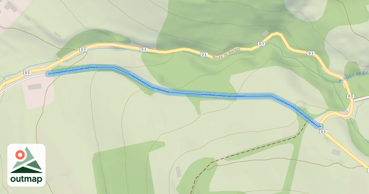 Map of Chemin Vieux de Bartrès