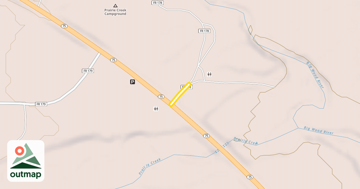 Map of Prairie Creek Roadside Rest
