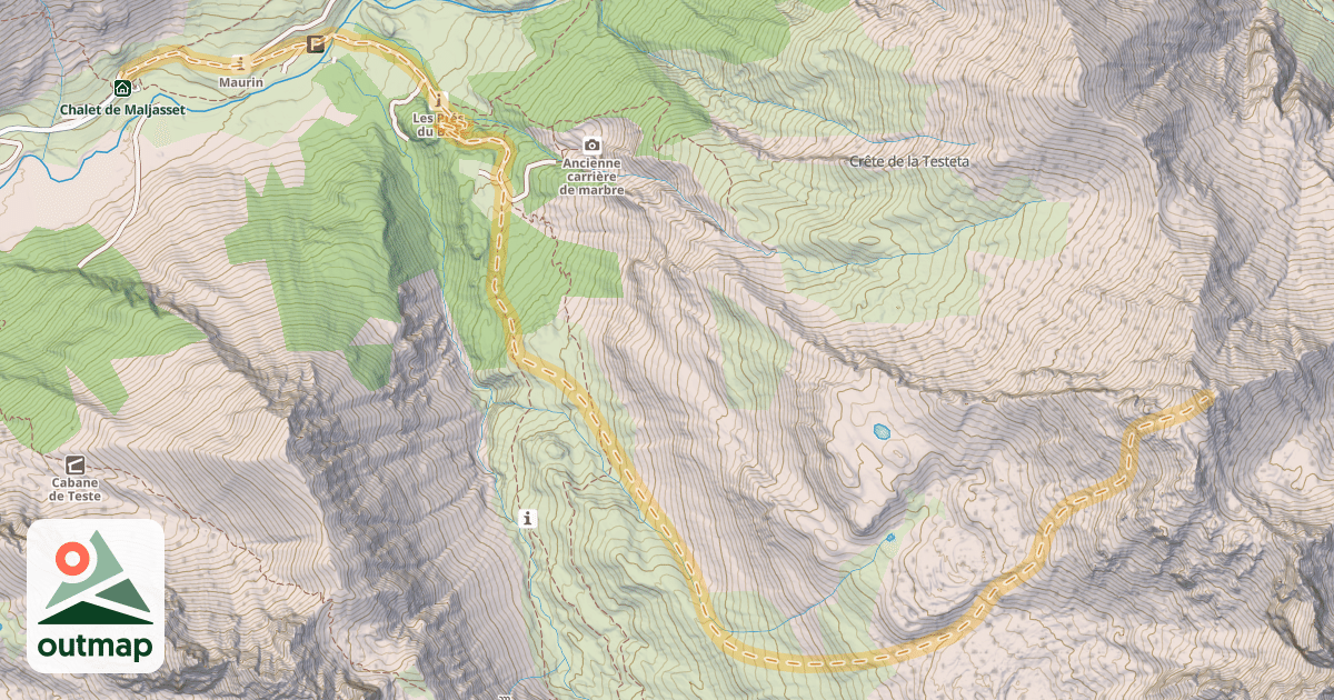Map of Pointe Basse de Mary — Maljasset