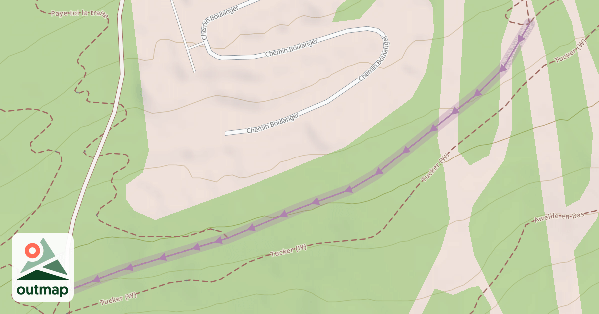 Map of Aweille en Haut