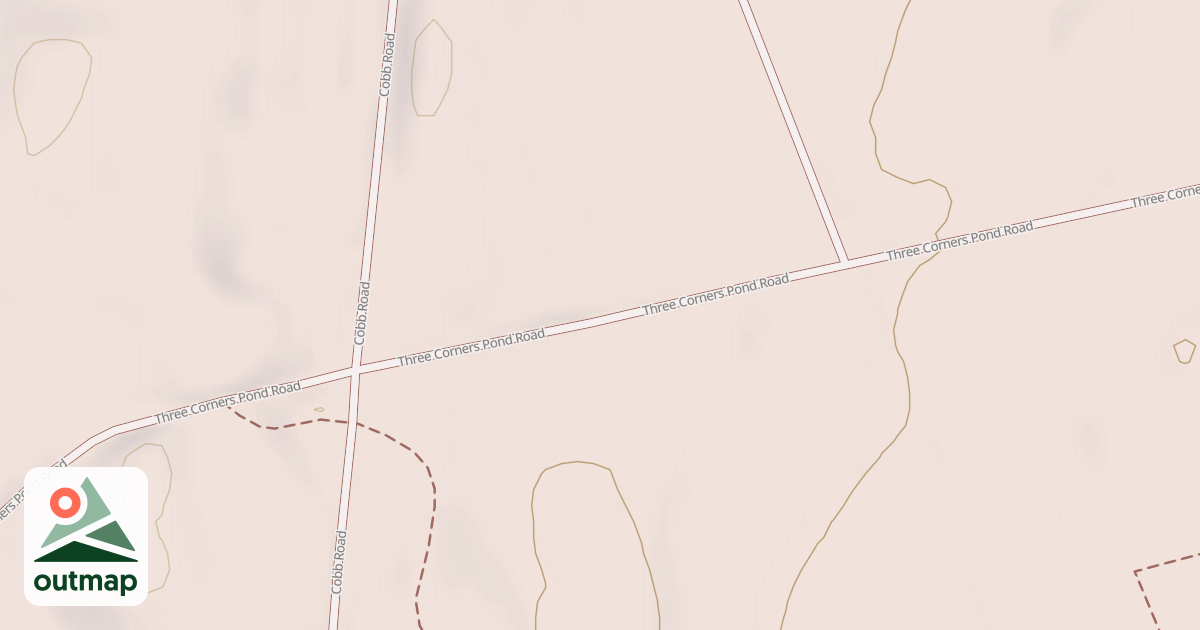 Map of Three Cornered Pond Road