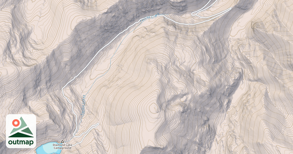 Map of DIAMOND LAKE