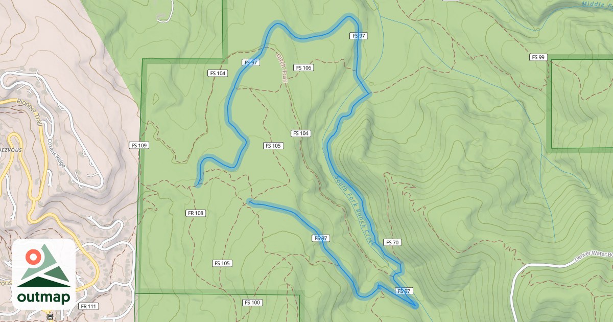 Map of South Fork Loop