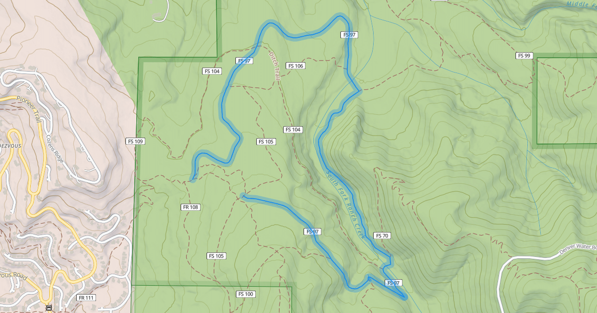 Map preview of South Fork Loop