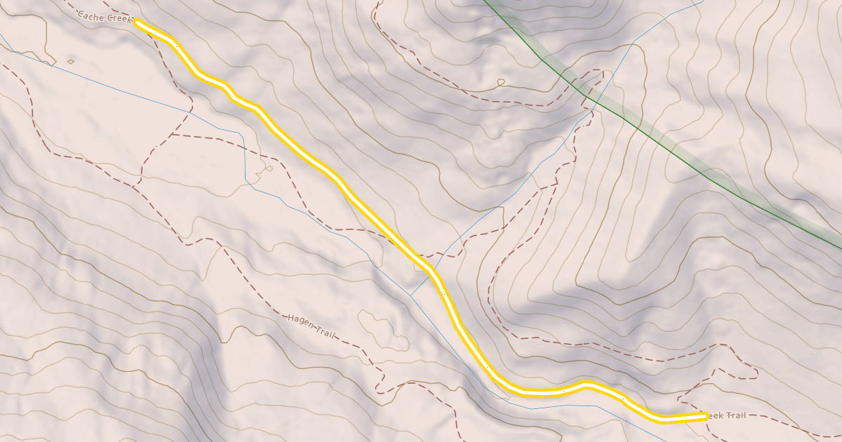 Map preview of Cache Creek Trail
