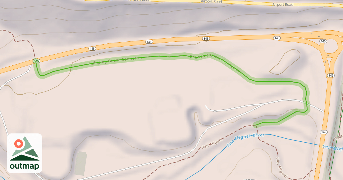 Map of Galloping Goose Connector