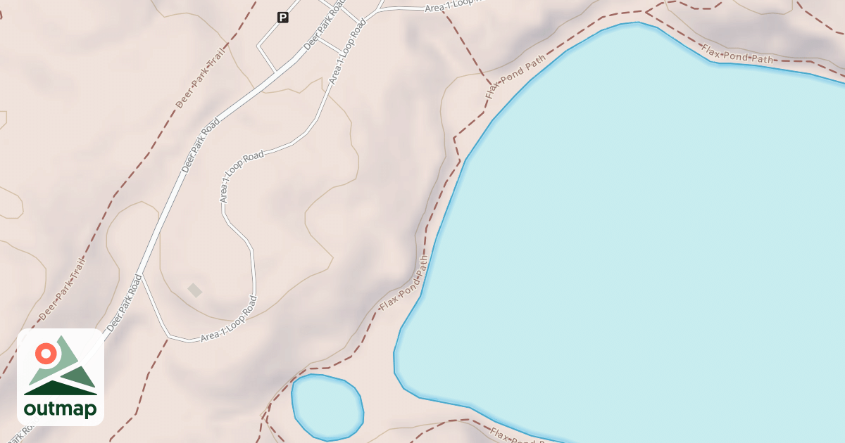 Map of Flax Pond Loop Trail