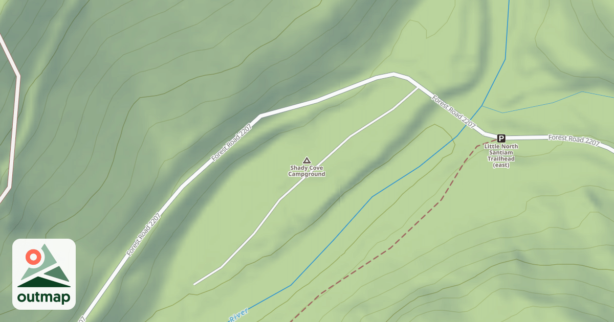 Map of SHADY COVE CAMPGROUND
