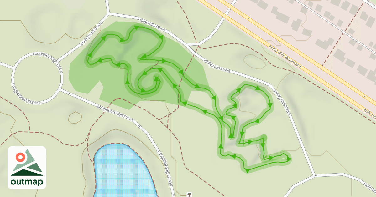 Map of Federer’s Folly Trail in St. Louis