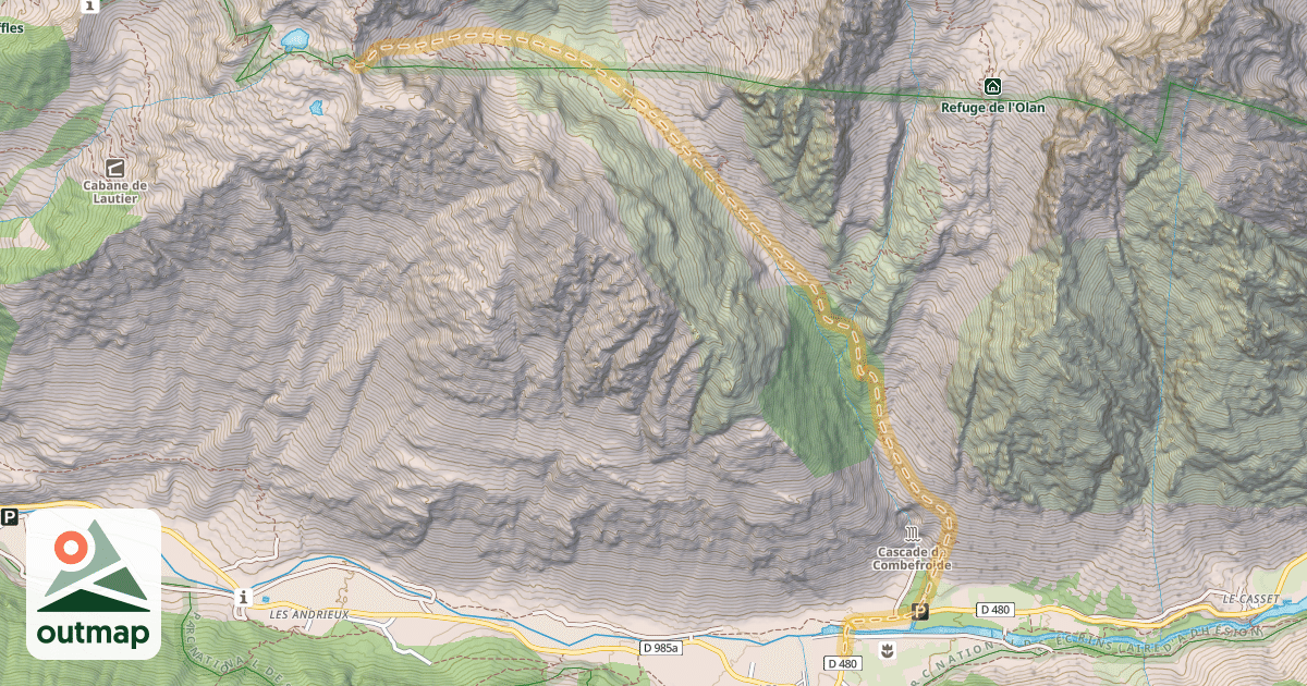 Map of Col de Colombes — La Chapelle-en-Valgaudémar