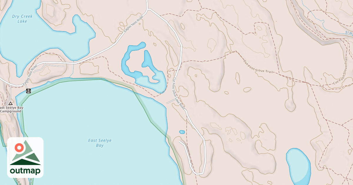 Map of CUT FOOT SIOUX LAKE ROAD