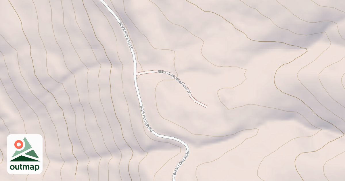 Map of BLACK BUTTE SPUR N