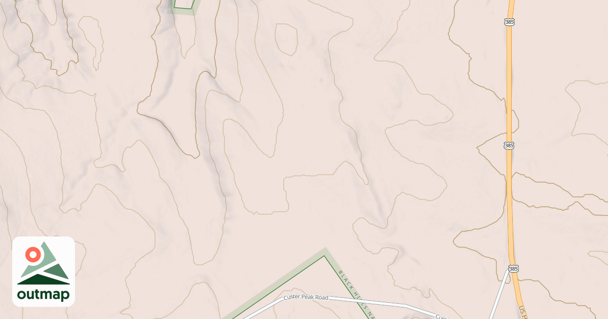 Map of CUSTER PEAK  BR 1B