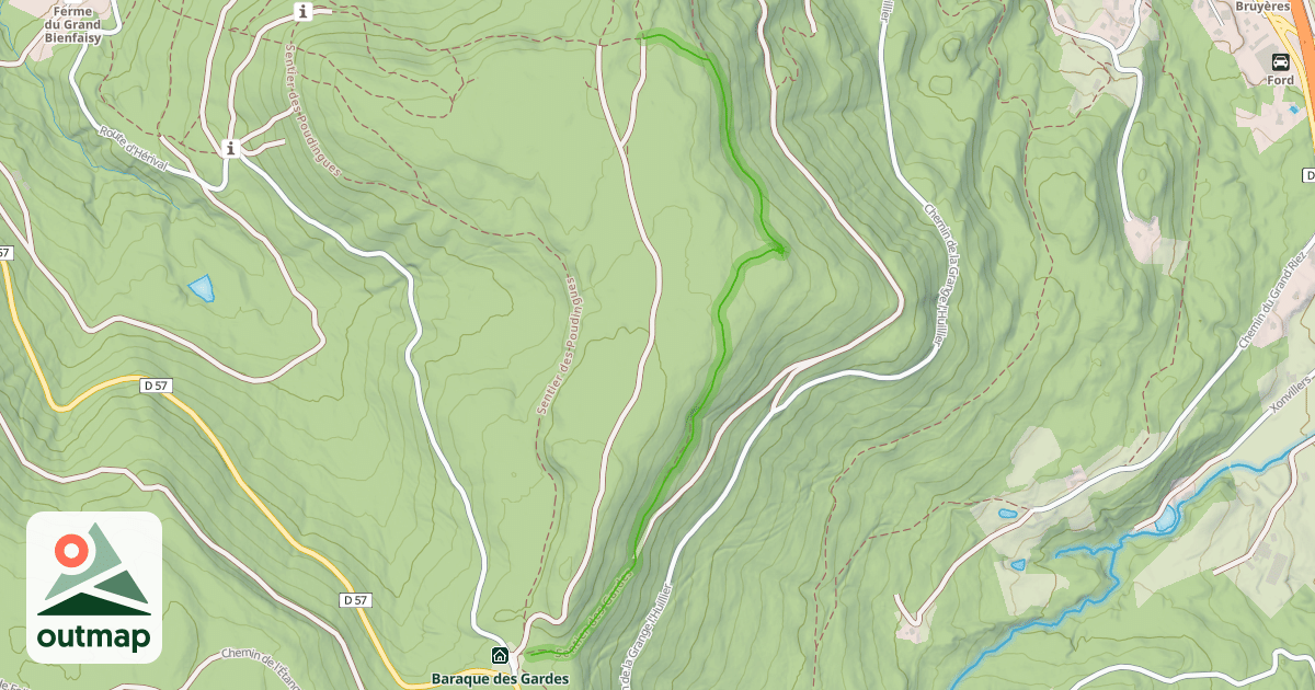 Map of Sentier des Gardes