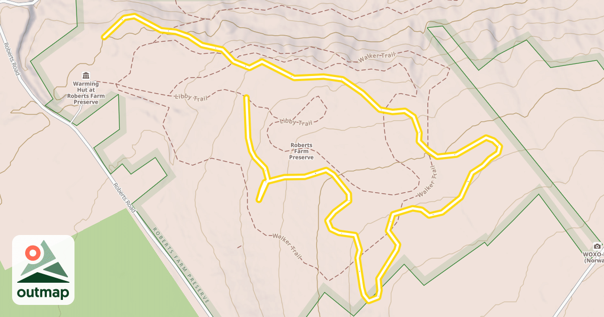 Map of Roberts Farm Trail