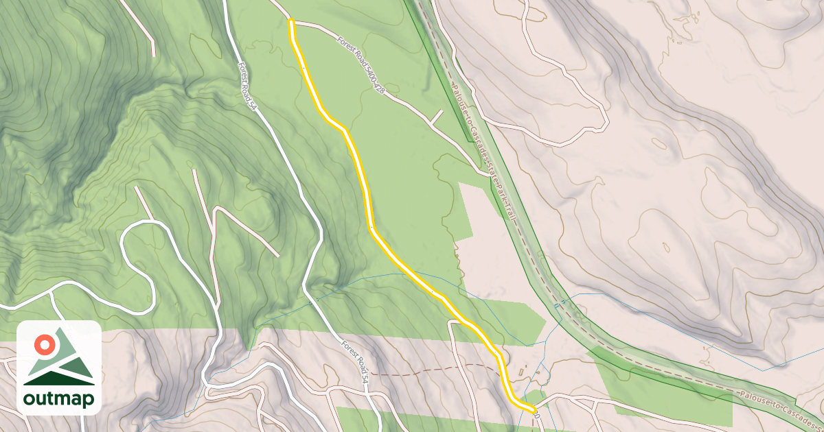 Map of Forest Road 5400-420