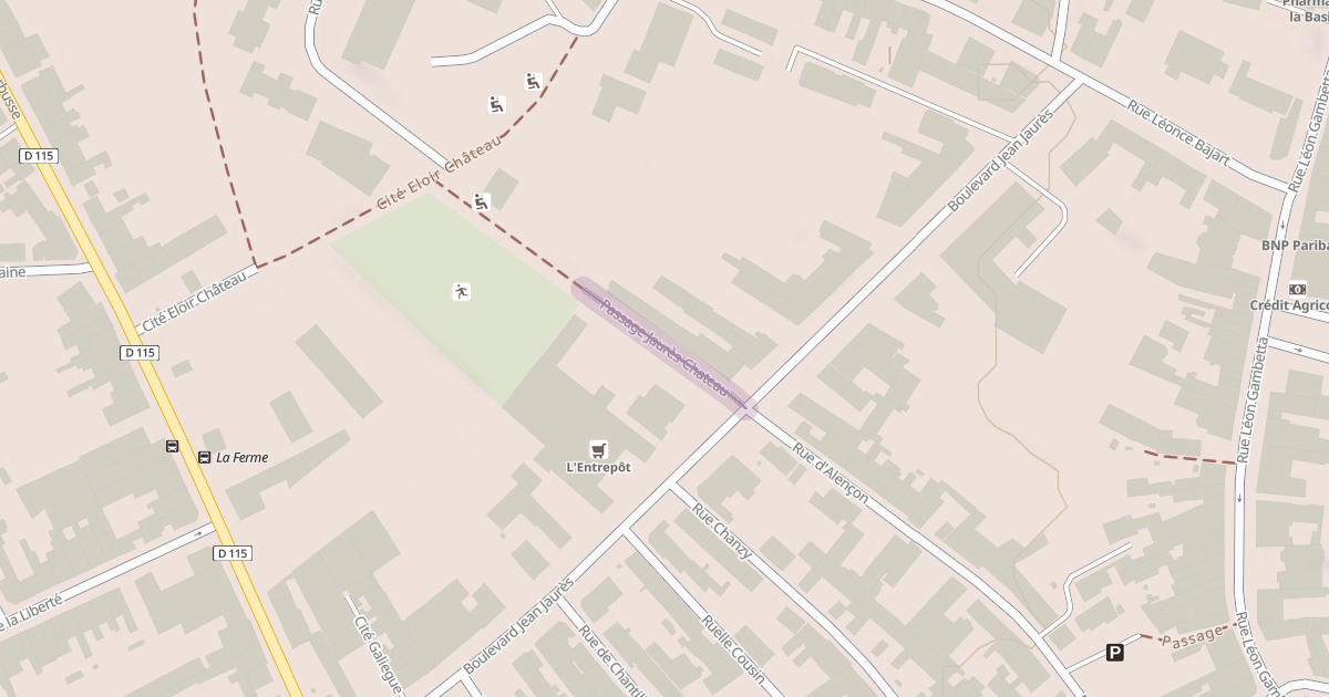 Map preview of Passage Jaurès-Chateau