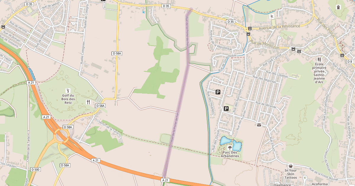 Map preview of Rue de la Porte de Fer