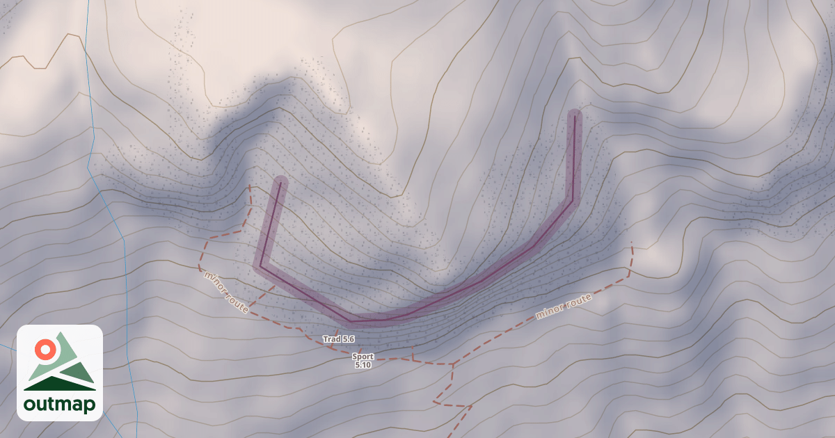 Map of Climbing Crag