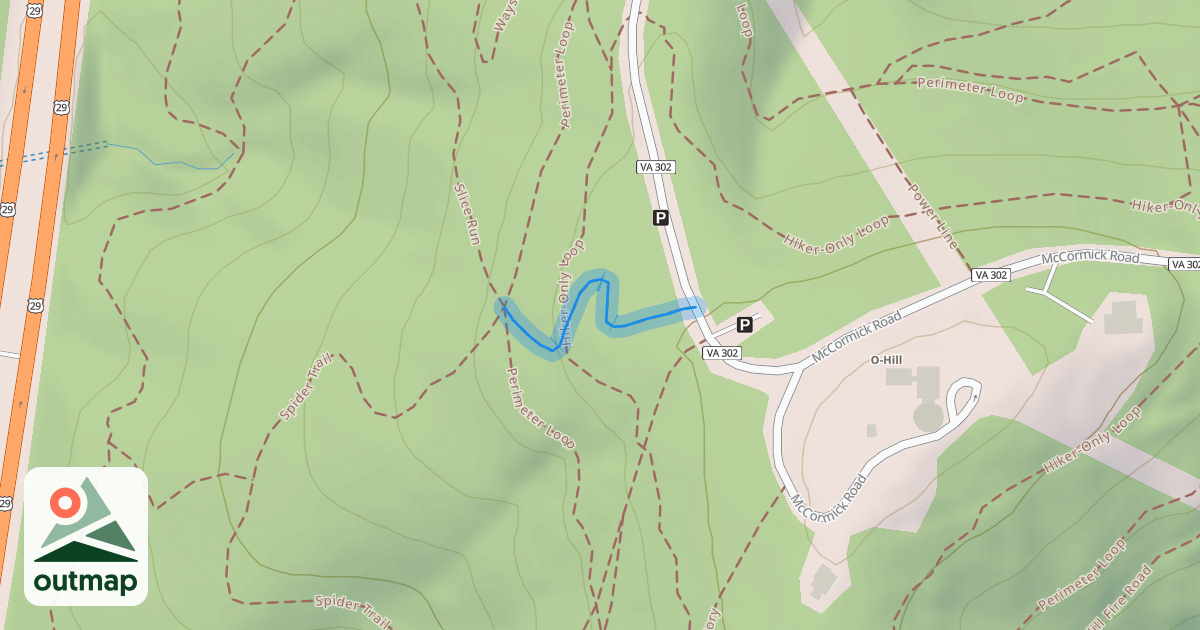 Map of Junkyard Switchbacks