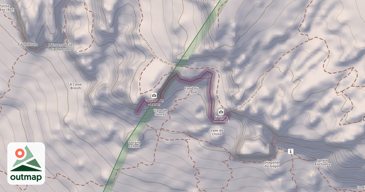Map of Cirque des vases