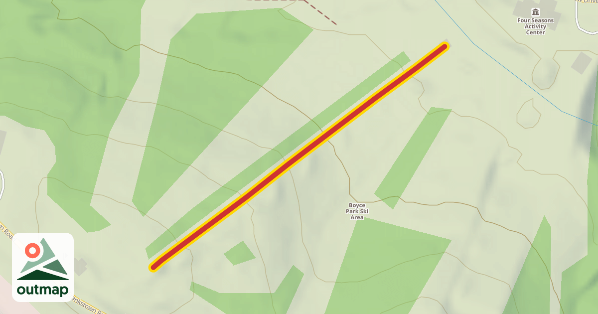 Map of Adam's Run Chairlift