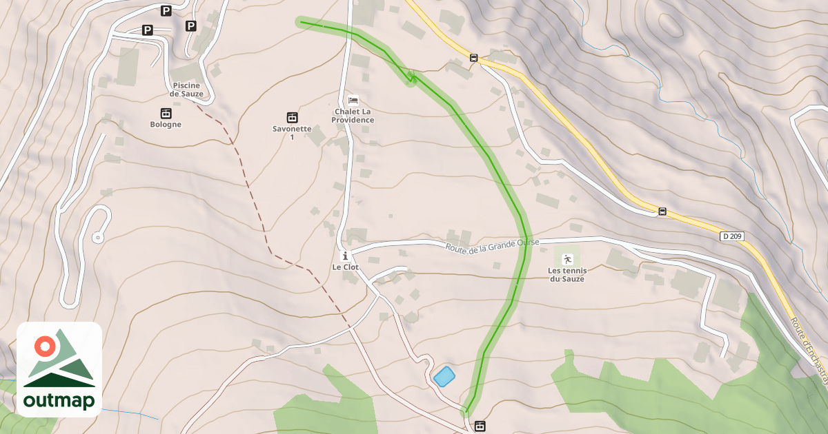 Map of Les Fadas