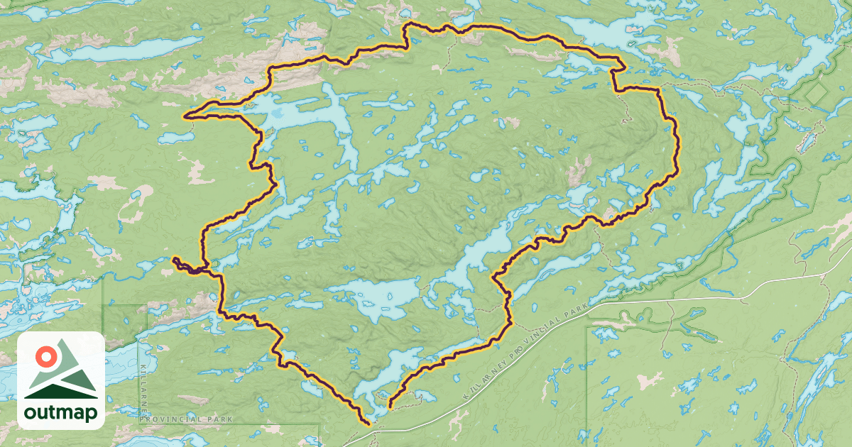 Map of La Cloche Silhouette Trail