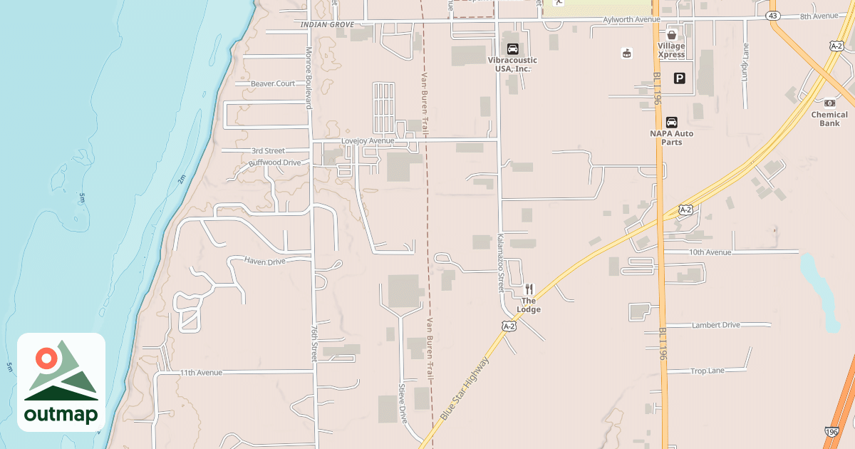 Map of Van Buren Trail State Park