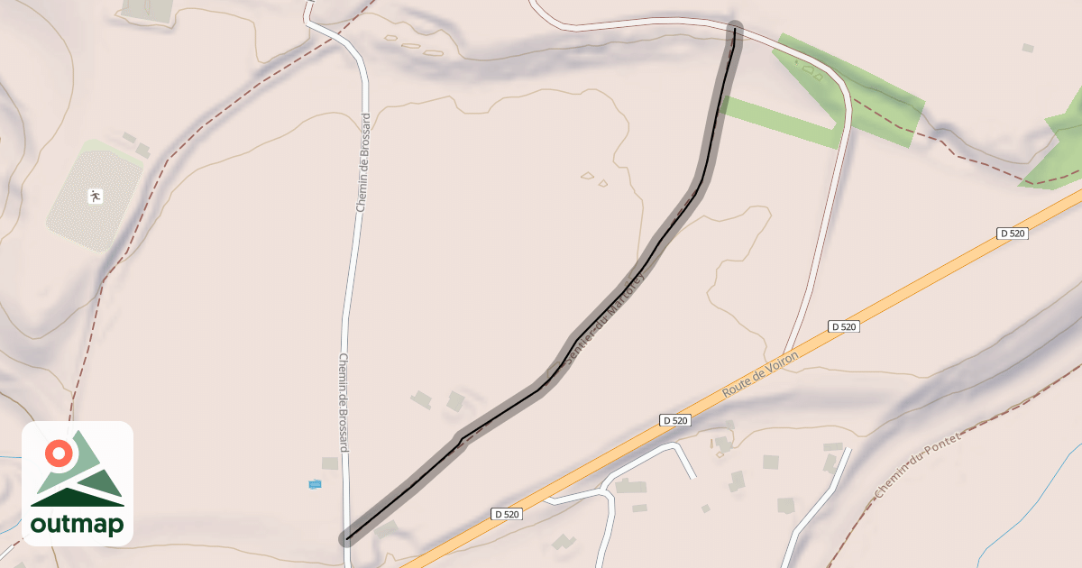 Map of Sentier du Martorey
