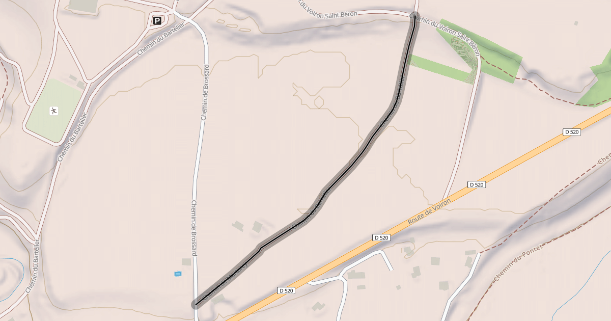 Map preview of Sentier du Martorey