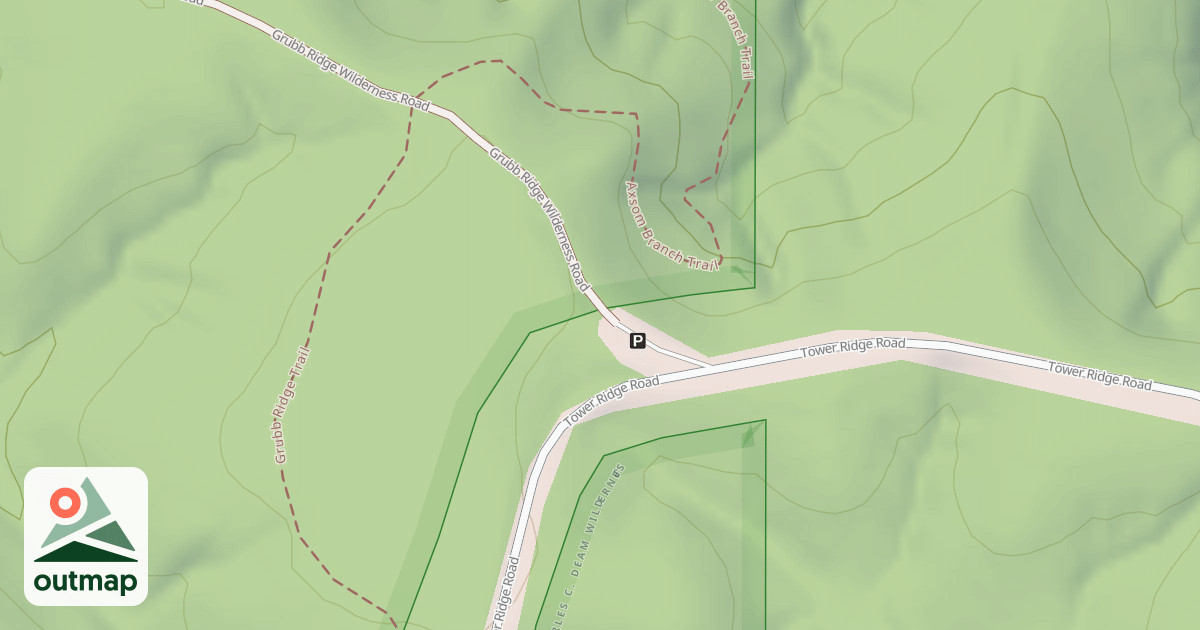 Map of GRUBB RIDGE (WILDERNESS)