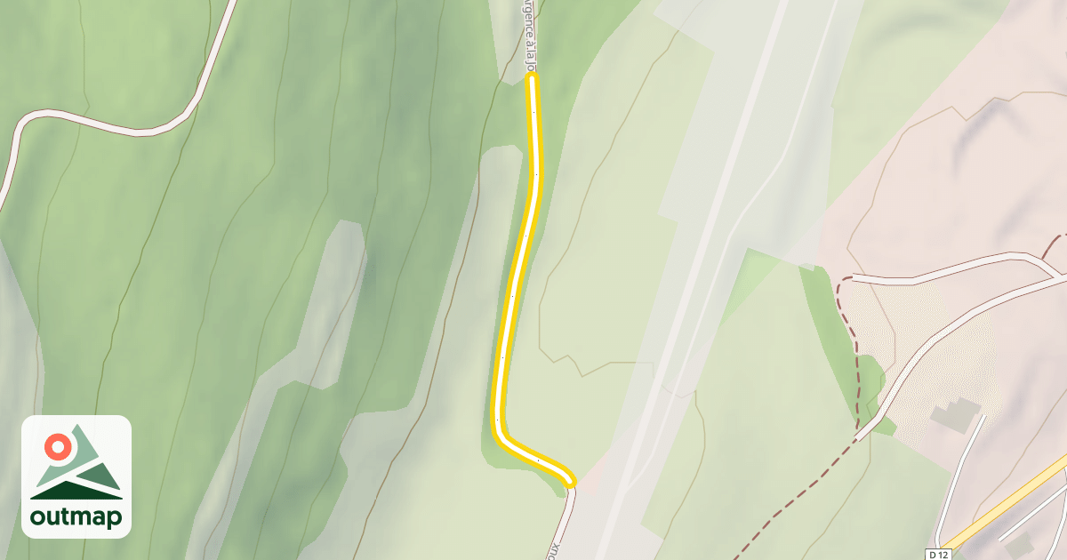 Map of Chemin rural d'Argence à la Joux
