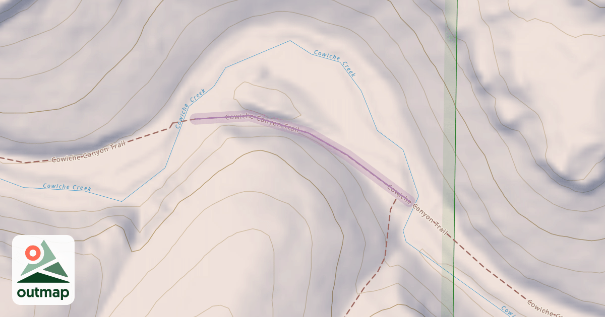 Map of Cowiche Canyon Trail