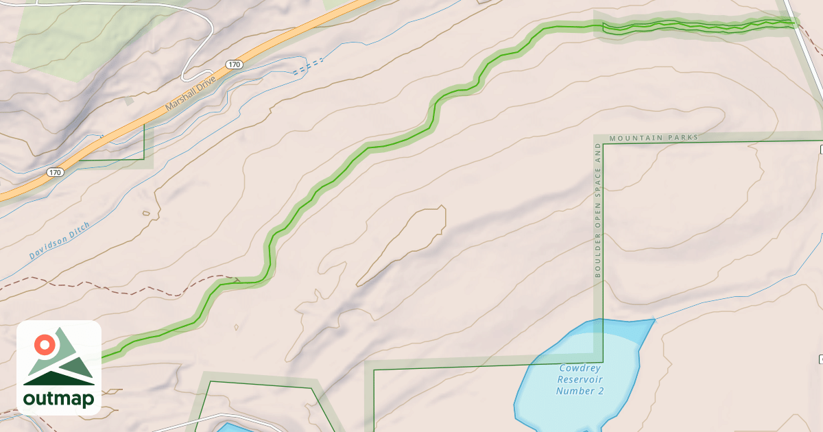 Map of Cowdrey Draw Trail