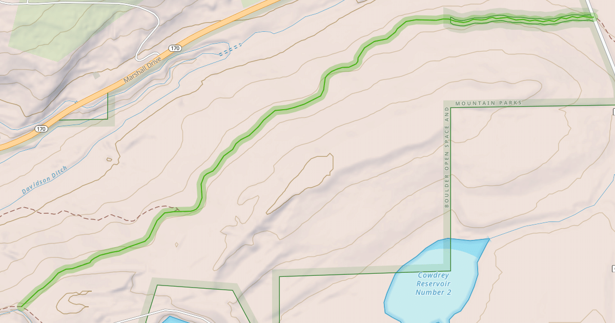 Map preview of Cowdrey Draw Trail