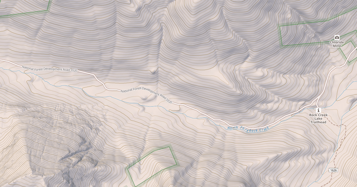 Map preview of ROCK CREEK ROAD