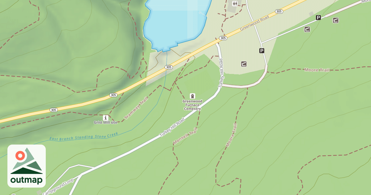 Map of Greenwood Furnace State Park Trails