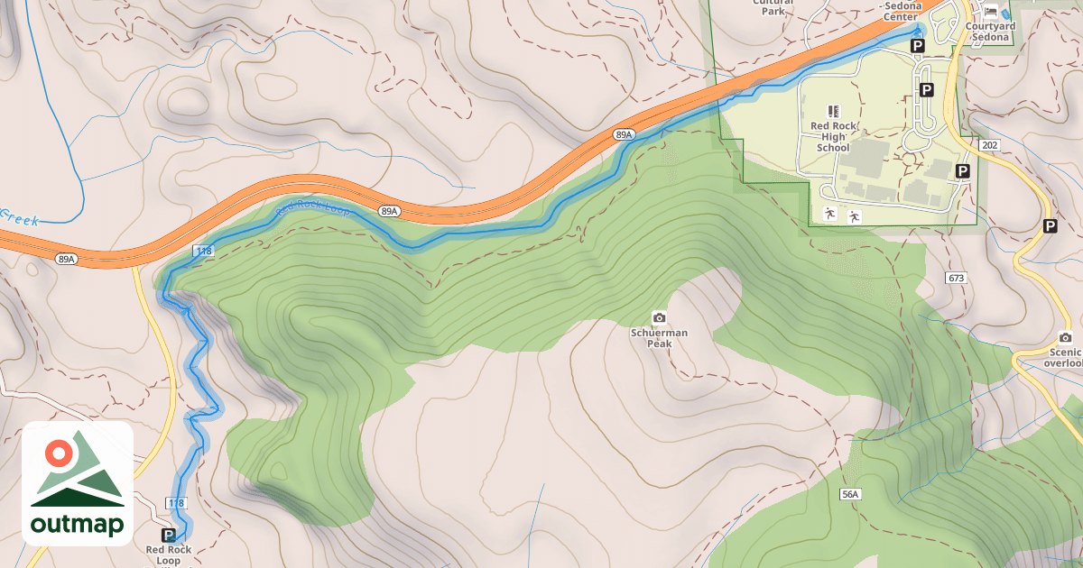 Map of Red Rock Loop