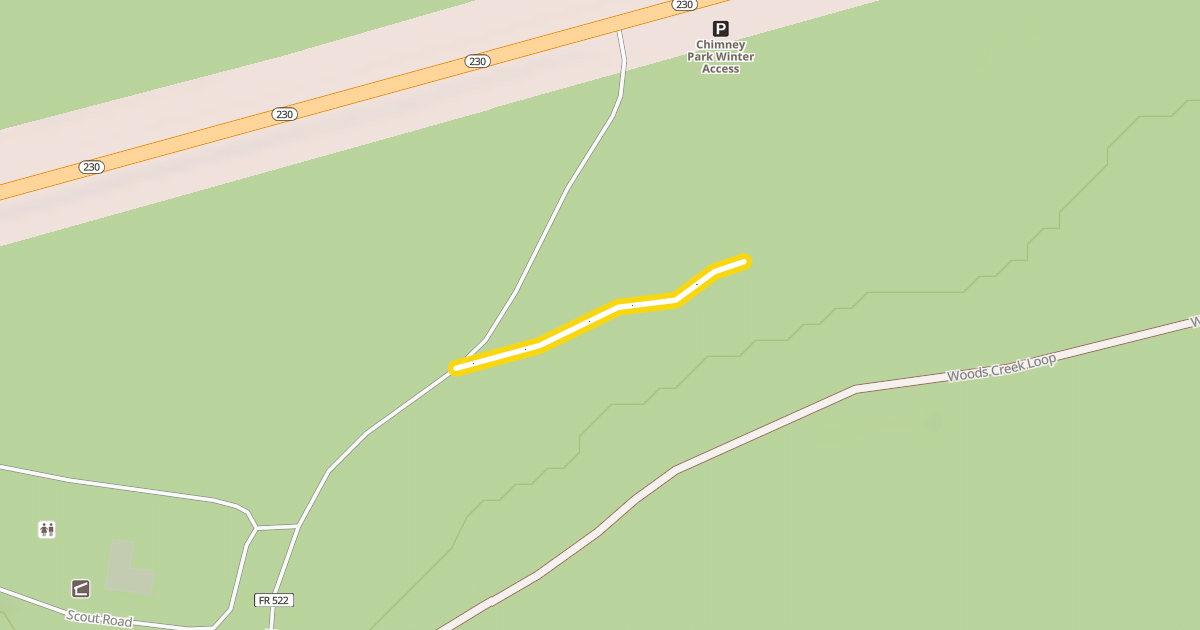 Map preview of Woods Creek Loop