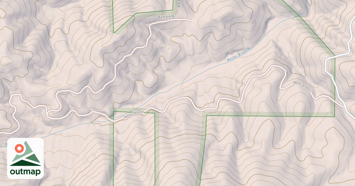 Map of ROCKY BRANCH